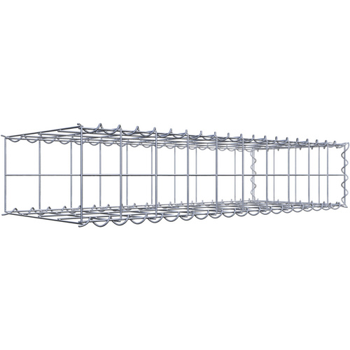 Gabiona Gabione, silbergrau, Maschenweite 10 cm x 10 cm, Spirale – silberfarben