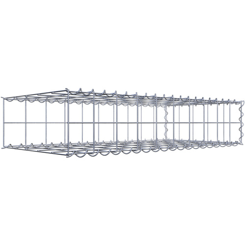 Gabiona Gabione, silbergrau, Maschenweite 10 cm x 10 cm, Spirale – silberfarben