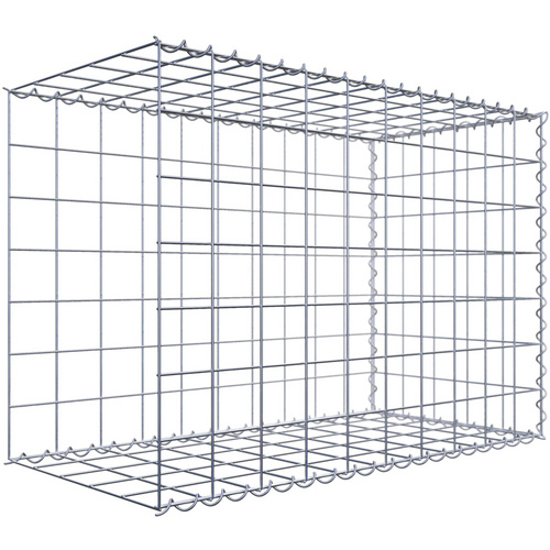 Gabiona Gabione, silbergrau, Maschenweite 10 cm x 10 cm, Spirale – silberfarben