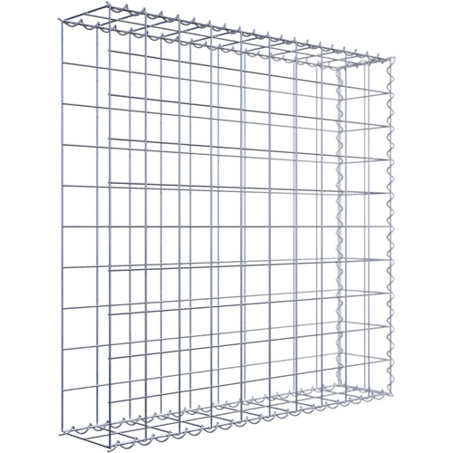 Gabiona Gabione, silbergrau, Maschenweite 10 cm x 10 cm, Spirale – silberfarben