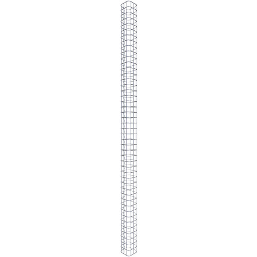 Gabiona Gabionensäule, silbergrau, Maschenweite 5 cm x 5 cm – silberfarben