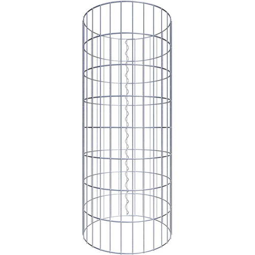 Gabiona Gabionensäule, silbergrau, Maschenweite 5 cm x 10 cm – silberfarben