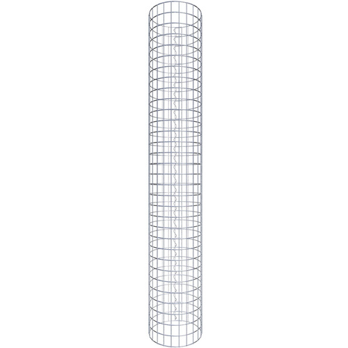 Gabiona Gabionensäule, silbergrau, Maschenweite 5 cm x 5 cm – silberfarben