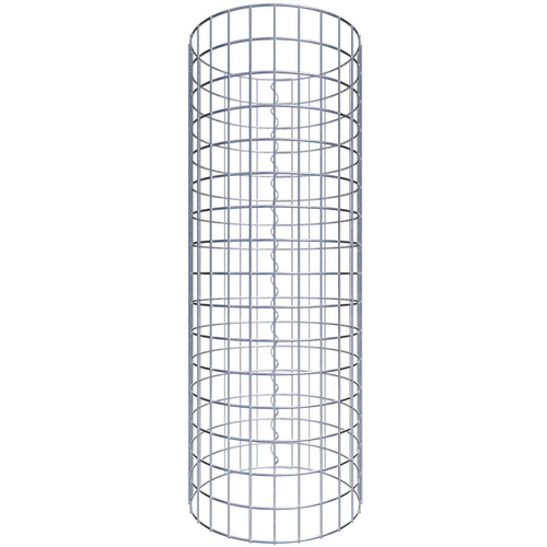 Gabiona Gabionensäule, silbergrau, Maschenweite 5 cm x 5 cm - silberfarben