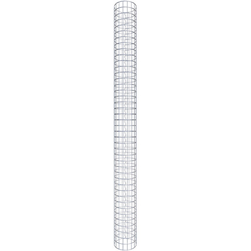 Gabiona Gabionensäule, silbergrau, Maschenweite 5 cm x 5 cm – silberfarben