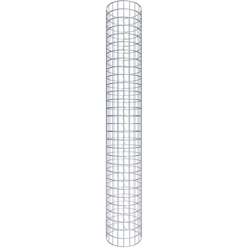 Gabiona Gabionensäule, silbergrau, Maschenweite 5 cm x 5 cm – silberfarben