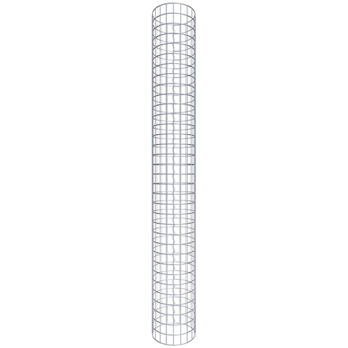 Gabiona Gabionensäule, silbergrau, Maschenweite 5 cm x 5 cm – silberfarben