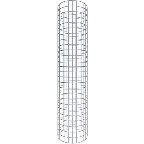 Gabiona Gabionensäule, silbergrau, Maschenweite 5 cm x 5 cm – silberfarben