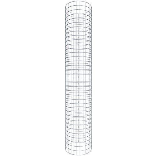 Gabiona Gabionensäule, silbergrau, Maschenweite 5 cm x 5 cm – silberfarben