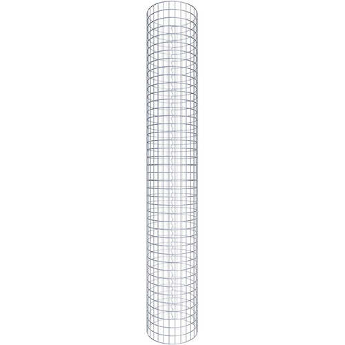 Gabiona Gabionensäule, silbergrau, Maschenweite 5 cm x 5 cm – silberfarben