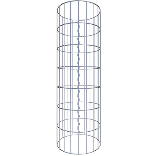 Gabiona Gabionensäule, silbergrau, Maschenweite 5 cm x 10 cm – silberfarben