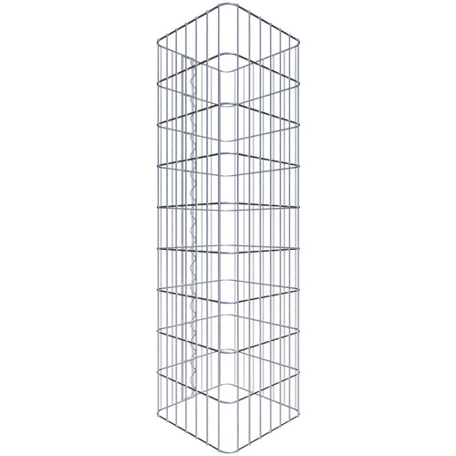 Gabiona Gabionensäule, silbergrau, Maschenweite 5 cm x 10 cm - silberfarben