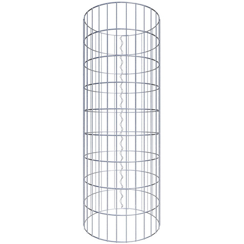 Gabiona Gabionensäule, silbergrau, Maschenweite 5 cm x 10 cm – silberfarben