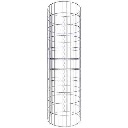 Gabiona Gabionensäule, silbergrau, Maschenweite 5 cm x 10 cm - silberfarben