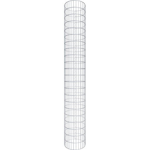 Gabiona Gabionensäule, silbergrau, Maschenweite 5 cm x 10 cm – silberfarben