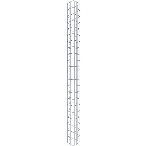 Gabiona Gabionensäule, silbergrau, Maschenweite 5 cm x 10 cm - silberfarben