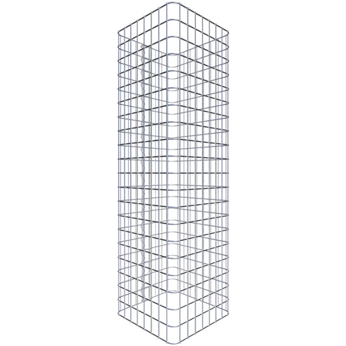 Gabiona Gabionensäule, silbergrau, Maschenweite 5 cm x 5 cm - silberfarben