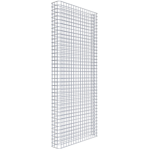 Gabiona Gabionenzaun, silbergrau, Maschenweite 5 cm x 5 cm – silberfarben