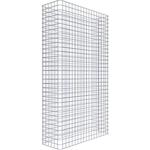 Gabiona Gabionenzaun, silbergrau, Maschenweite 5 cm x 5 cm – silberfarben