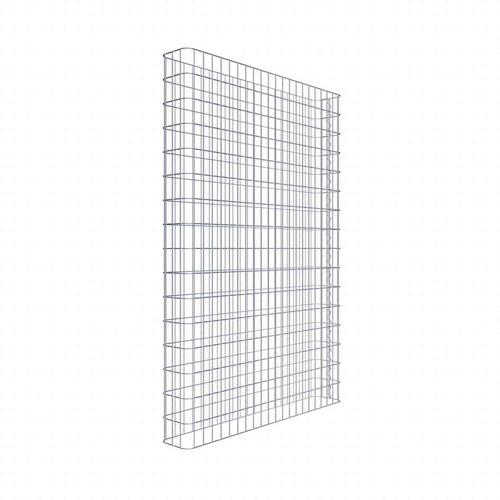 Gabiona Gabionenzaun, silbergrau, Maschenweite 5 cm x 10 cm – silberfarben
