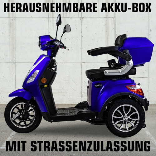 Rolektro Elektroroller »E-Trike«, max. 25 km/h, Reichweite: 90 km