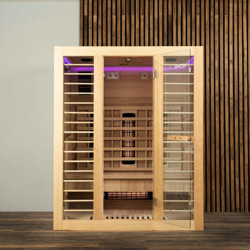 HOME DELUXE Infrarotsauna »Redsun L Deluxe«, für 3 Pers., Fronteinstieg, Vollspektrumstrahler - beige