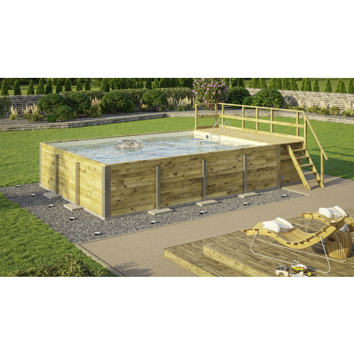 Weka Braun Gartenpool Inkl. Sonnendeck - Image 4