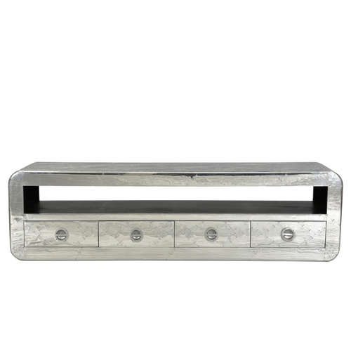 Thumbnail - SIT Lowboard »AIRMAN«, Mangoholz/Mdf/Alu - silberfarben