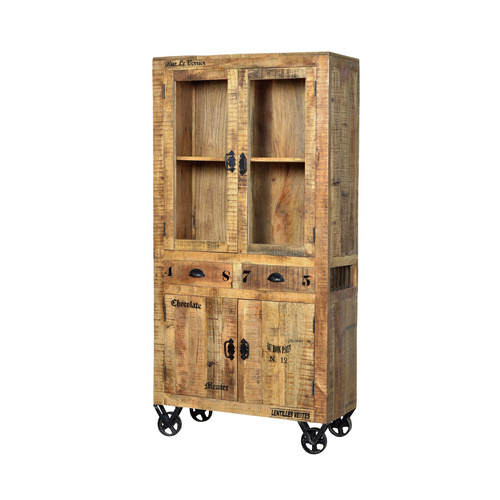 Thumbnail - SIT Vitrine »RUSTIC«, Mangoholz/Metall, 4-türig - braun