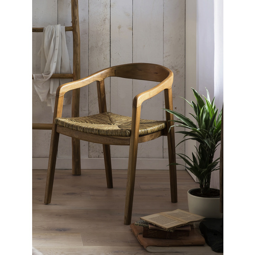 Thumbnail - SIT Armstuhl »SIT&CHAIRS«, BxHxT: 55 x 75 x 58 cm, Teakholz/rattan - beige