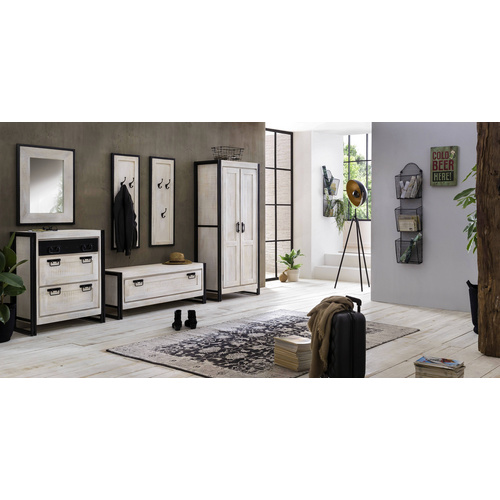 Thumbnail - SIT Schrank »WHITE PANAMA«, Mangoholz/Altmetall, 2-türig - weiss