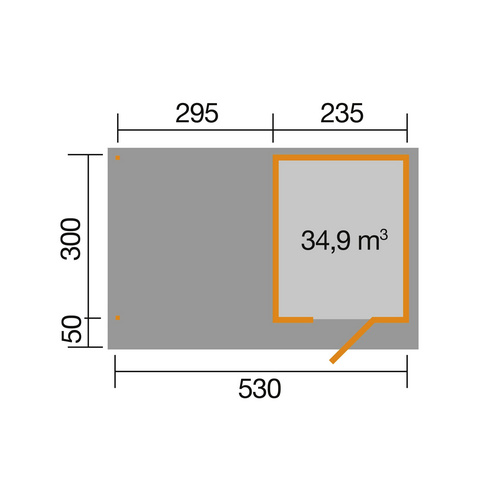 WEKA Gartenhaus, BxT: 575 x 375 cm (Auß...