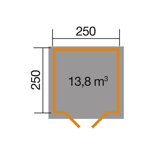 WEKA Gartenhaus, BxT: 288 x 284 cm (Auß...
