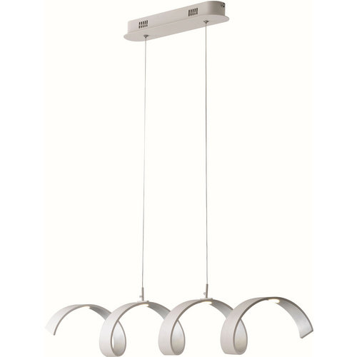 LUCE Design LED-Pendelleuchte »Helix«, weiss/silberfarben, inkl. Leuchtmittel, Breite: 80 cm