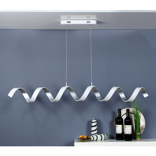 LUCE Design LED-Pendelleuchte »Helix«, weiss/silberfarben, inkl. Leuchtmittel, Breite: 125 cm