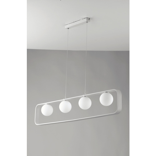 LUCE Design Pendelleuchte »Roxy«, Aluminium, weiß – weiss