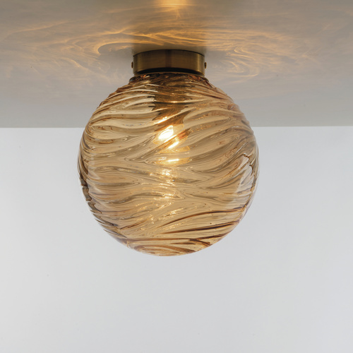 LUCE Design Pendelleuchte »NEREIDE«, Glas, champagner – beige