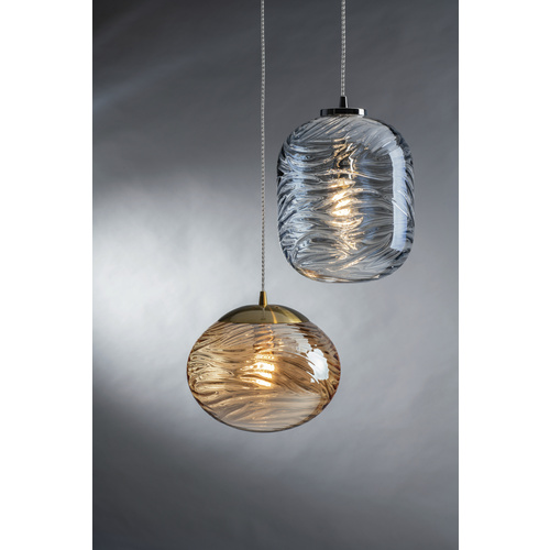 LUCE Design Pendelleuchte »NEREIDE«, Glas, champagner - beige