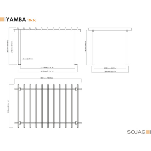 SOJAG Pavillon »Yamba«, Breite: 295 cm...