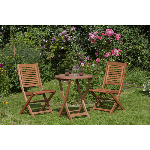 Merxx Gartenmöbel-Set Cordoba 3-tlg. Braun Rund