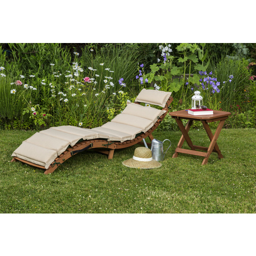 Merxx Gartenliegen-Set Ipanema 3-tlg. Grün-Beige