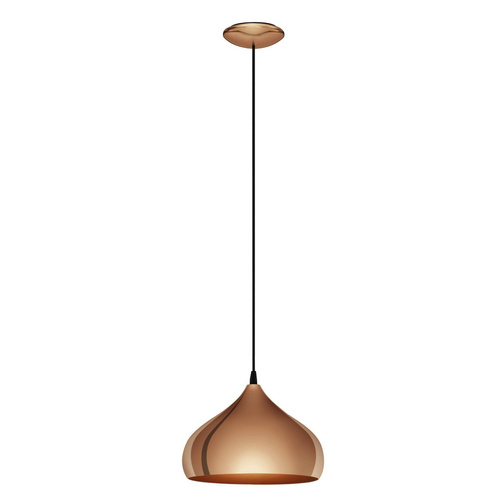 Vintage Pendelleuchte, Stahl, kupferfarben, E27