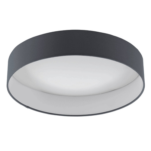 LED Deckenleuchte, Textilschirm, 405mm, dimmbar, anthrazit