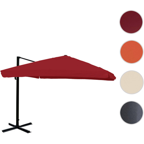 MVG Ampelschirm »MVG-A96«, 3,5x3,5m (Ø4,95m) Alu 25kg - rot