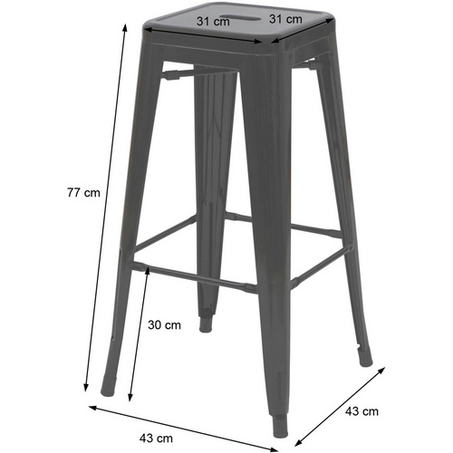 Thumbnail - MVG Barhocker »MVG-A73«, 4er-Set - weiss