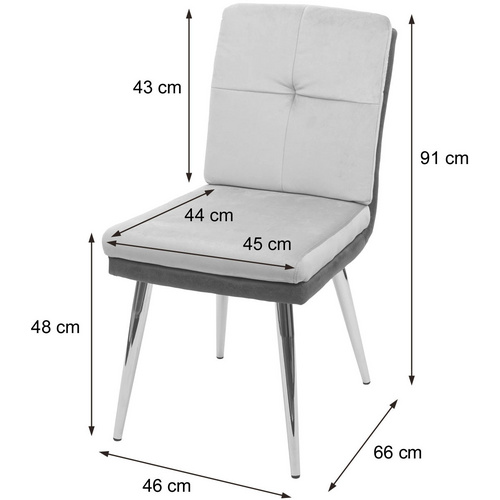 MVG Esszimmerstuhl »MVG-G48«, 2er-Set - grau