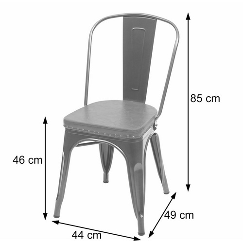 Thumbnail - MVG Esszimmerstuhl »MVG-H10e«, 4er-Set - grau
