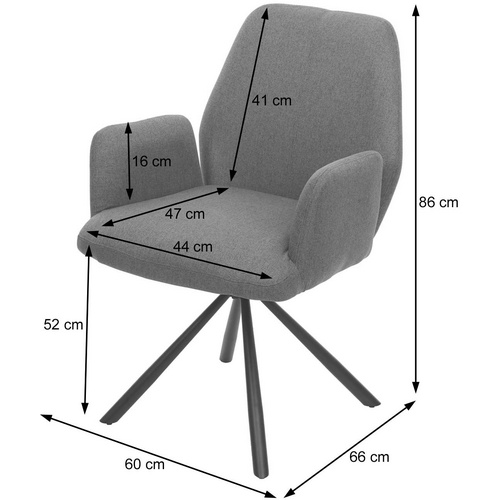 MVG Esszimmerstuhl »MVG-H71« - grau