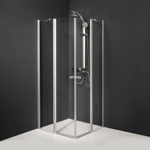 Dusbad Eckdusche Vital 5 Pendeltür an Festteil, 2-tlg., 100x100 cm