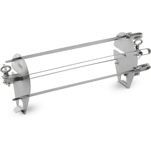 WEBER Drehspieß-Set »CRAFTED«, silber...